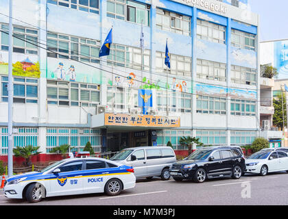 Busan, Südkorea - 14. März 2016: Polizei Abteilung Gebäude in Busan, Südkorea Stockfoto