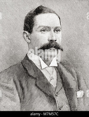 Andrew Ernest Stoddart, 1863 - 1915. Sportler, International Cricket und Rugby Union für England gespielt. Von The Strand Magazine, veröffentlicht Januar bis Juni 1894. Stockfoto