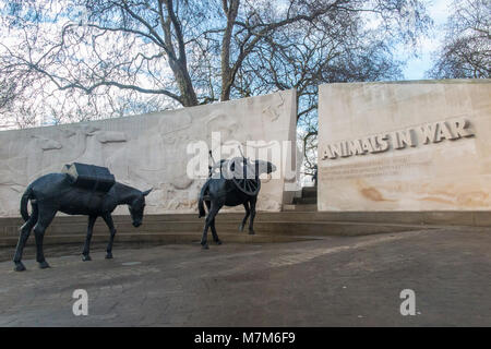 Tiere im Krieg Statuen von Hyde Park Stockfoto