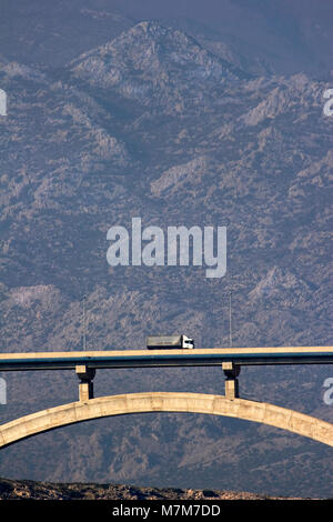 Maslenica Brücke auf einer 1, Kroatien Autobahn Stockfoto