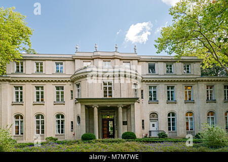 Berlin (Deutschland): Wannsee Villa, Ort der Wannsee-konferenz 20 Januar 1942: Haus der Wannsee-Konferenz Stockfoto