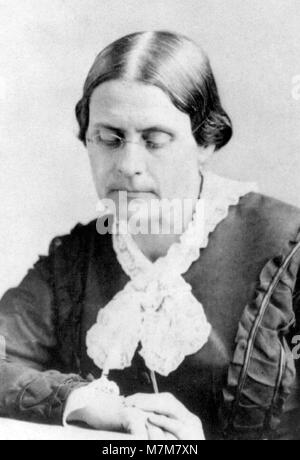 Susan B Anthony. Portrait von Susan Brownell Anthony (1820-1906), amerikanischer suffragists und Sozialreformer, von Matthew Brady, c 1870. Stockfoto