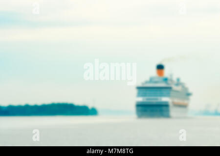 Kreuzfahrtschiff - weiche Linse bokeh Bild. Defokussiertem Hintergrund Stockfoto