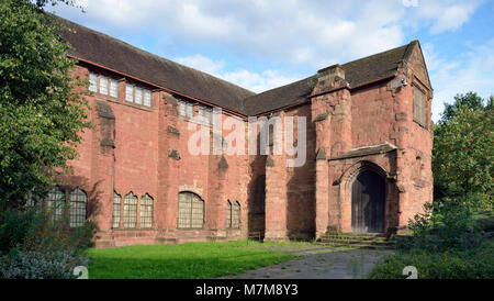 Whitefriars Karmeliter Kloster, Coventry aus rotem Sandstein errichtet 1342 Stockfoto