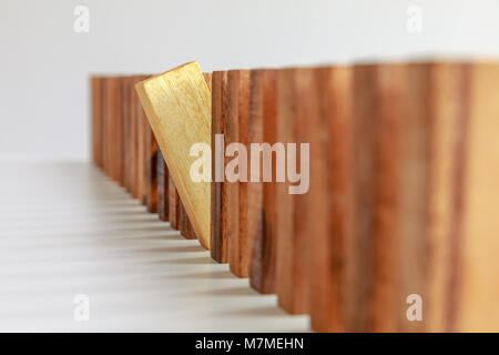 Hervorragende Holzblock, andere Auswahl Konzept Stockfoto