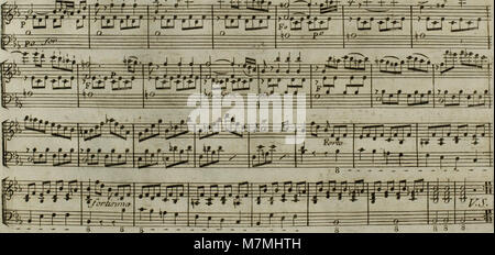 Die 1795 entstandene musikalische Komposition „Andante du célèbre Haydn“ ist für Harfe mit optionaler Violinbegleitung arrangiert und spiegelt den klassischen Stil der Ära Joseph Haydns und die kammermusikalischen Traditionen des späten 18. Jahrhunderts wider. Stockfoto