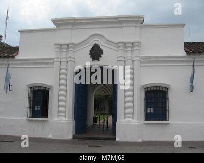 Die Casa de Tucumán in San Miguel de Tucumán, Argentinien, ist eine historische Stätte, an der 1816 die Unabhängigkeitserklärung unterzeichnet wurde, die das nationale Erbe symbolisiert. Stockfoto