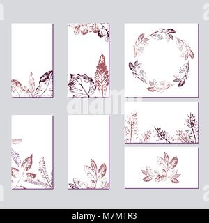 Sammlung von Universal schicke Karten. Stock Vektor