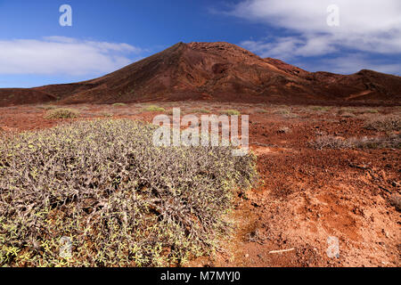 Montana Roja in Playa Blanca, Lanzarote, Kanarische Inseln Stockfoto