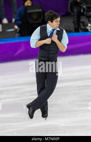 Keegan Messing(können) konkurrieren in der Eiskunstlauf Männer, s Kurze Wettbewerb bei den Olympischen Winterspielen PyeongChang 2018 Stockfoto