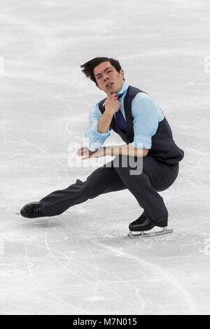 Keegan Messing(können) konkurrieren in der Eiskunstlauf Männer, s Kurze Wettbewerb bei den Olympischen Winterspielen PyeongChang 2018 Stockfoto