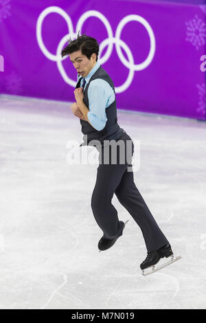 Keegan Messing(können) konkurrieren in der Eiskunstlauf Männer, s Kurze Wettbewerb bei den Olympischen Winterspielen PyeongChang 2018 Stockfoto