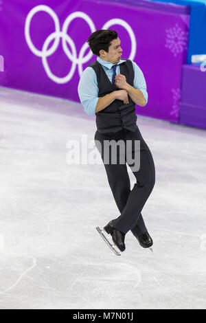 Keegan Messing(können) konkurrieren in der Eiskunstlauf Männer, s Kurze Wettbewerb bei den Olympischen Winterspielen PyeongChang 2018 Stockfoto