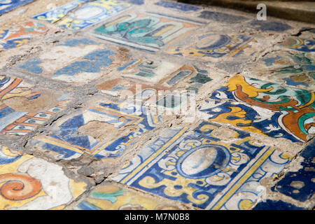 Azuleho der keramischen Fliese, 'Museo de Bellas Artes' Fine Art Museum Sevilla, Adalucia, Spanien Stockfoto