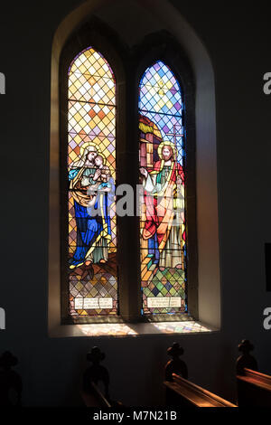 Kirchenfenster in der St. John's Church, Port Fairy, Victoria, Australien Stockfoto