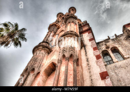 Kirche von San Miguel de Allende Stockfoto