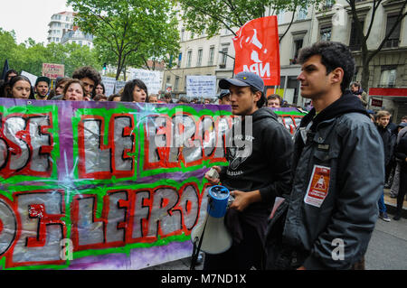 Mai Tag mach in Lyon, Frankreich Stockfoto