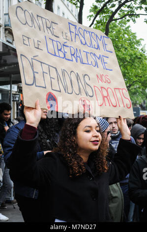 Mai Tag mach in Lyon, Frankreich Stockfoto