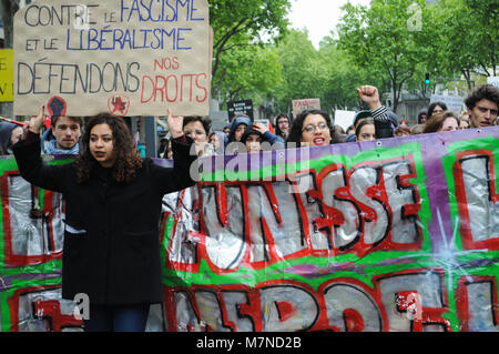 Mai Tag mach in Lyon, Frankreich Stockfoto