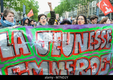 Mai Tag mach in Lyon, Frankreich Stockfoto