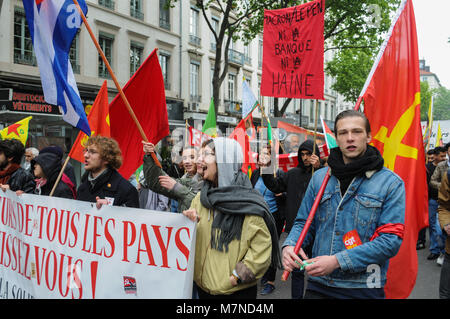 Mai Tag mach in Lyon, Frankreich Stockfoto