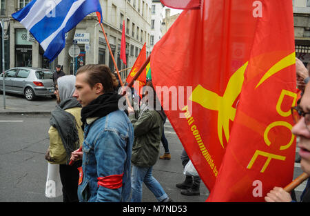 Mai Tag mach in Lyon, Frankreich Stockfoto