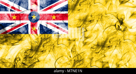 Niue rauch Flagge, New Zaeland abhängigen Gebiet flag Stockfoto