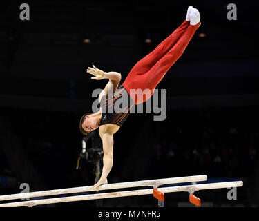 Der Echo Arena in Liverpool, Großbritannien. 11 Mär, 2018. 2018 Gymnastik Britischen Meisterschaften an der Echo Arena am Sonntag, den 11. März 2018. LIVERPOOL, ENGLAND. Credit: Taka G Wu Credit: Taka Wu/Alamy leben Nachrichten Stockfoto