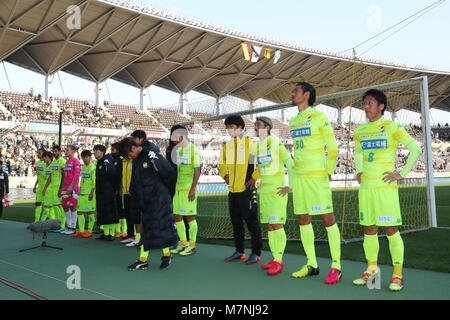 Fukuda Denshi Arena, Chiba, Japan. 11 Mär, 2018. JEF United Chiba team Gruppe (JEF), 11. MÄRZ 2018 - Fußball: 2018 J2Liga Match zwischen JEF United Chiba 2-3 FC Gifu an Fukuda Denshi Arena, Chiba, Japan. Credit: YUTAKA/LBA SPORT/Alamy leben Nachrichten Stockfoto