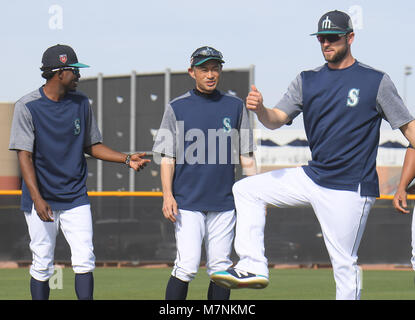 Peoria, Arizona, USA. 8 Mär, 2018. Ichiro Suzuki (Mariners) MLB: Seattle Mariners Spring Training Baseball Camp in Peoria, Arizona, United States. Quelle: LBA/Alamy leben Nachrichten Stockfoto