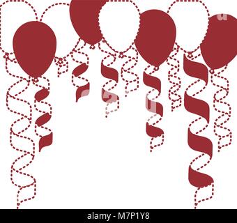 Party Girlanden mit Ballons air Feier Symbol Stock Vektor