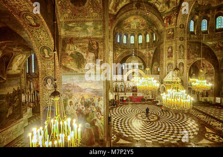 St der Alexander-Newski-Kathedrale Innen Stockfoto