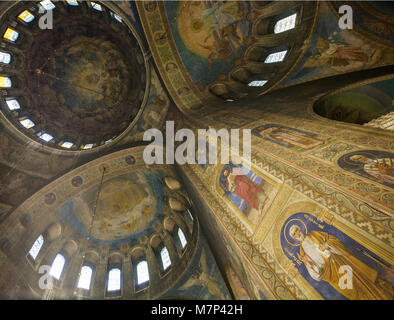 St der Alexander-Newski-Kathedrale Innen Stockfoto