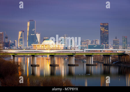 Nacht Blick auf Korea National Assembly Hall mit Han-fluss in Seoul, Südkorea Stockfoto