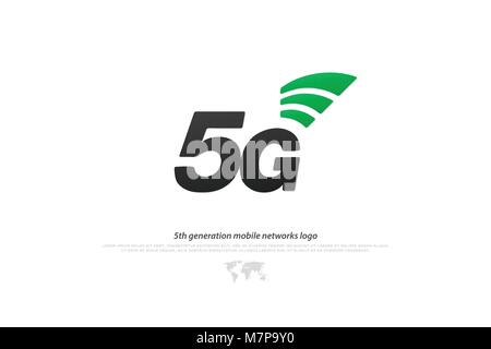 5. Generation Mobile Network Logo. isolierte Vektor 5 G-Symbol. high speed Verbindung wireless Systems unterzeichnen. Telekommunikation Standard der schneller Stock Vektor