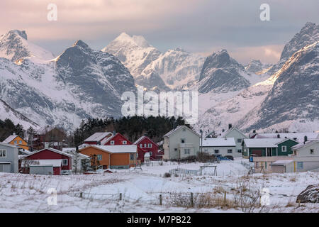 Sund, Ramberg, Leknes, Lofoten, Norwegen; Europa; Stockfoto