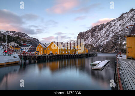 Nusfjord, Flakstad, Leknes, Lofoten, Norwegen; Europa; Stockfoto