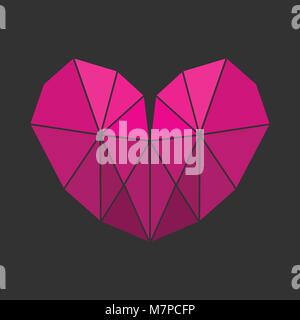 Vektor Lowpoly Herz Stock Vektor