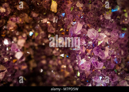 Quartz Crystal Rocks rosa Close up natürliche Stockfoto