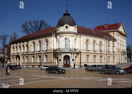 Sofia, Bulgarien - 5. März 2016: Blick auf die Gebäude der Bulgarischen Akademie der Wissenschaften. Das Gebäude wurde 1892 nach Entwurf des Architekten Herma Stockfoto