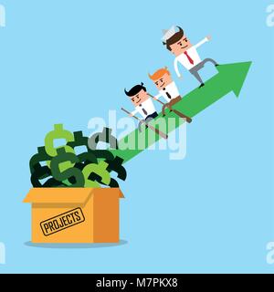 Business Teamarbeit Geld Vector Illustration graphic design Stock Vektor
