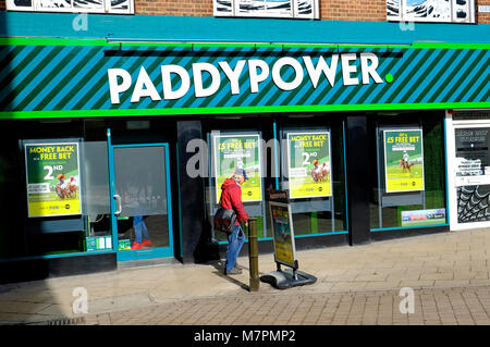 Paddypower wetten Shop, Norwich, Norfolk, England Stockfoto