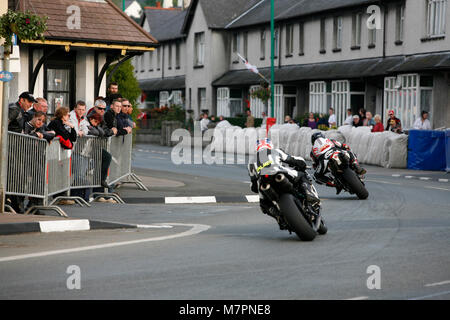 Die 100-Jahrfeier TT Rennen auf der Isle of Man http://www.iomtt.com/History.aspx Stockfoto