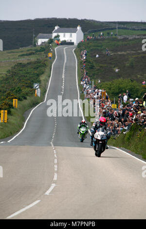 Die 100-Jahrfeier TT Rennen auf der Isle of Man http://www.iomtt.com/History.aspx Stockfoto