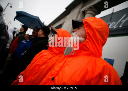 Regen während der 100-Jahrfeier TT Rennen auf der Isle of Man Stockfoto