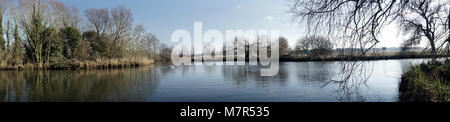 Fluss Waveney geldeston Norfolk, England Stockfoto