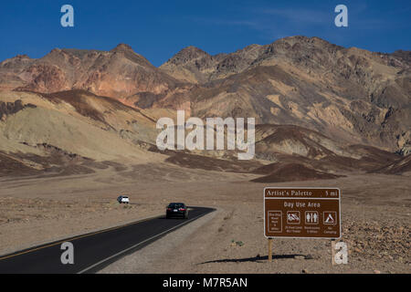 Künstler Palette Drive, Death Valley National Park, California, United Staes Stockfoto
