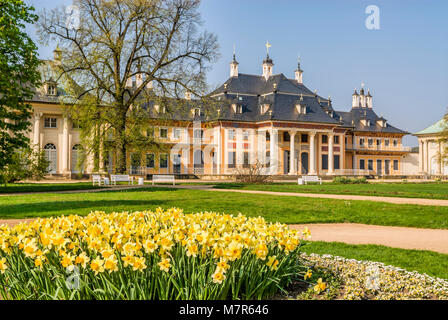 Wasserpalais auf Schloss Pillnitz bei Dresden, Deutschland Stockfoto