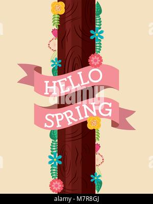 Hallo Frühling Karte Stock Vektor