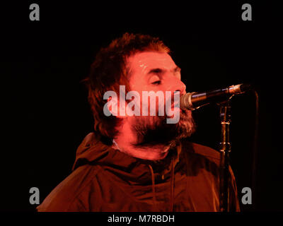 Mailand, Italien, 26. Februar 2018 - Liam Gallagher führt im Konzert an Fabrique in Mailand, Italien am 26. Februar 2018. Stockfoto